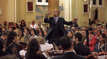 Apresentação da Orquestra Sinfônica de Santo André, regida por Abel Rocha. Fotos : Diego Barros/PSA